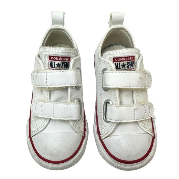 Converse Other - Converse All Star Easy-On Velcro Leather Sneakers White 7